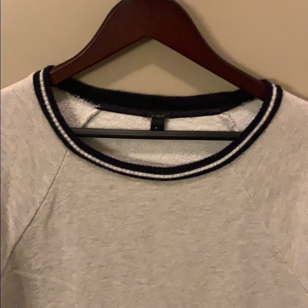 JCrew navy and gray sweater